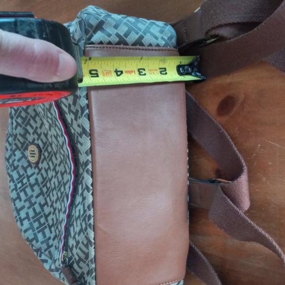 Tommy Hilfiger TH Graphic Brown Beige Backpack Purse - Picture 12 of 16